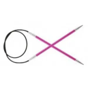 22.5 cm/9" Length, Knitter's Pride Zing circular needles 2.5 mm - 4.5 mm