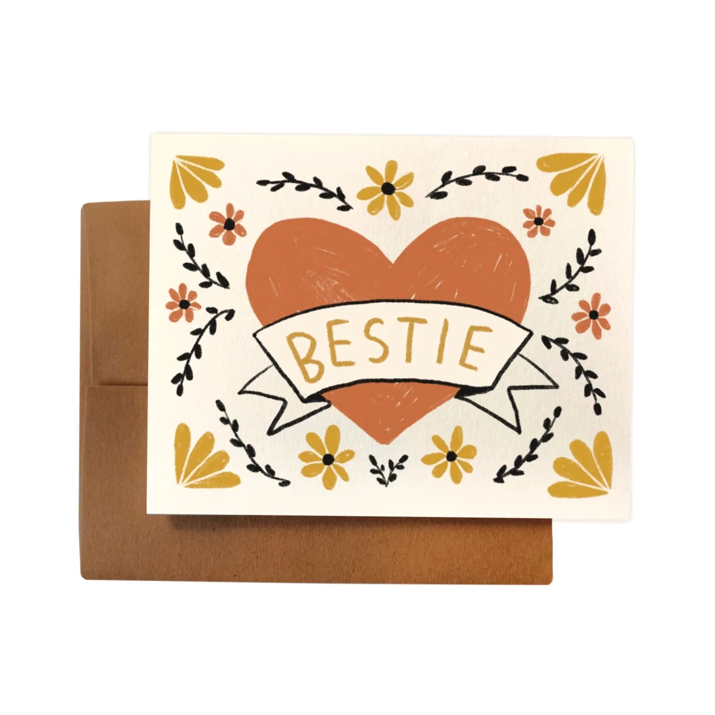 Bestie Classic Heart Card