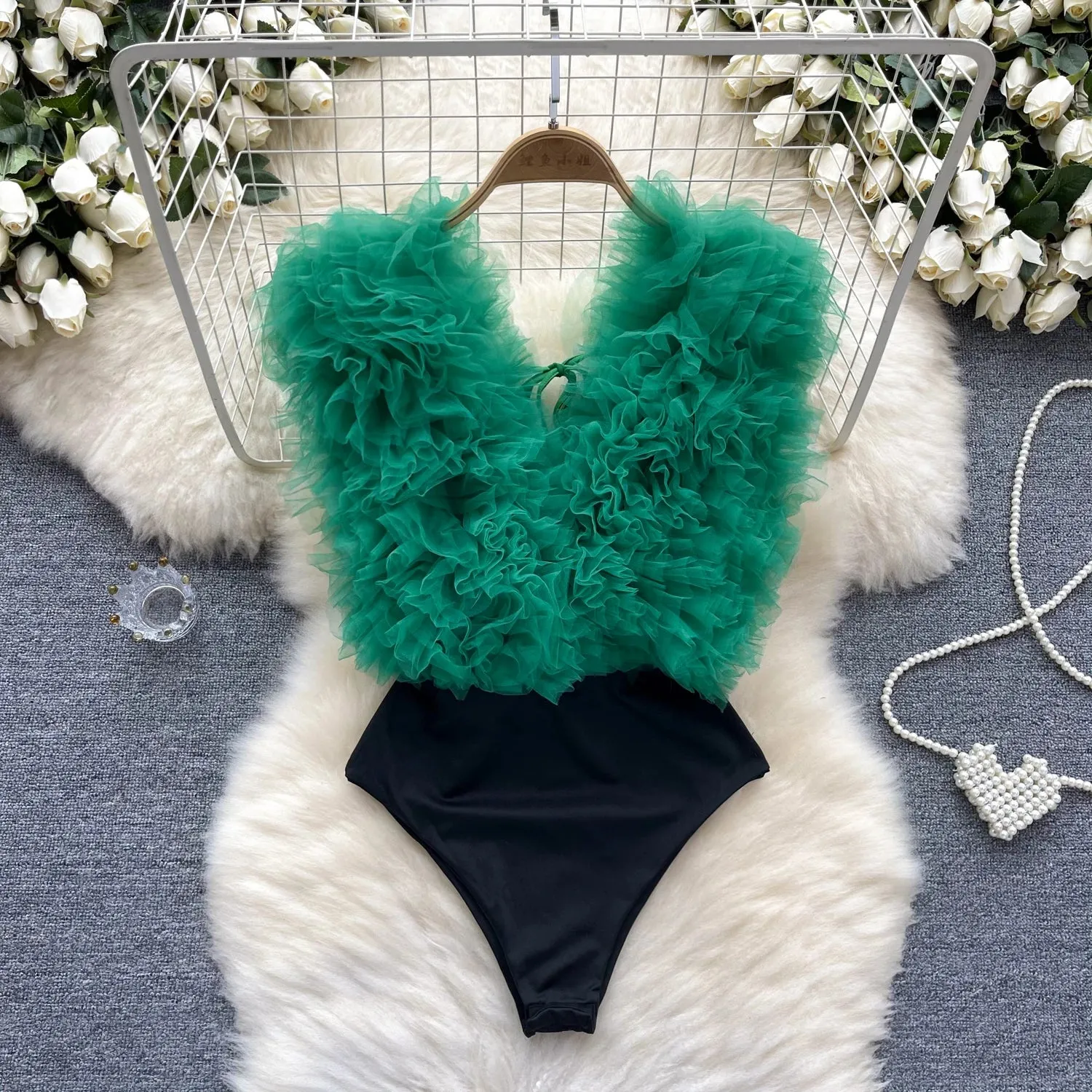 Bloom Boldly in Our 3D Floral Bodysuit