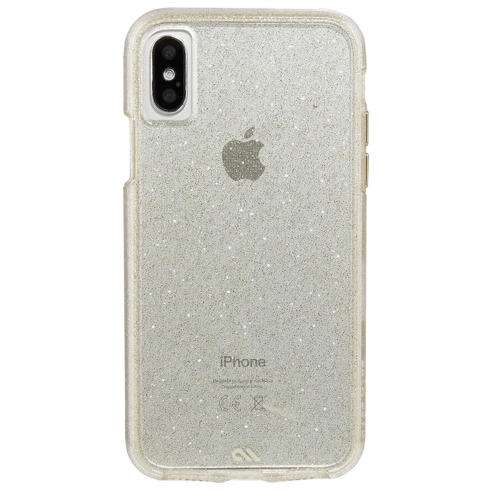 CASE-MATE Sheer Glam Case for iPhone XS/X  Champagne