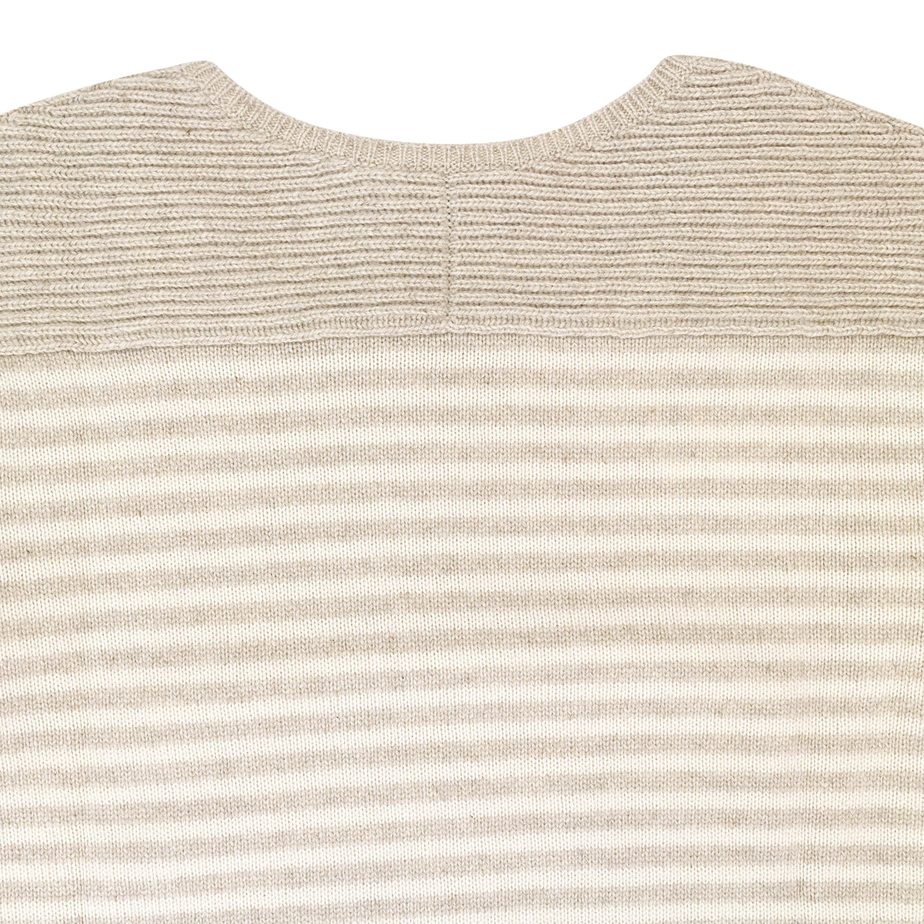 CASHMERE STRIPED BEIGE SWEATER