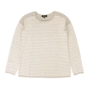 CASHMERE STRIPED BEIGE SWEATER