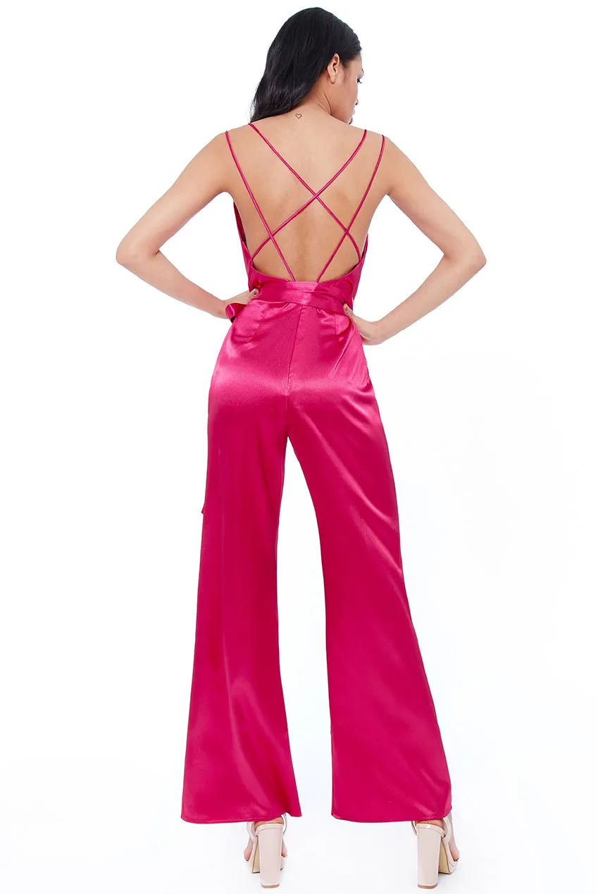 City Goddess Vicky Pattison - Satin Cowl Neck Jumpsuit