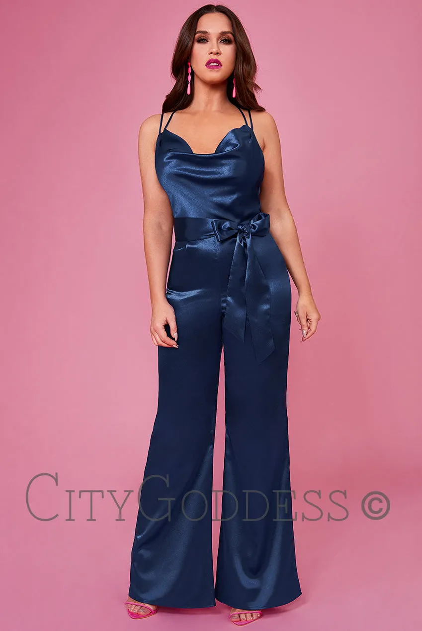 City Goddess Vicky Pattison - Satin Cowl Neck Jumpsuit