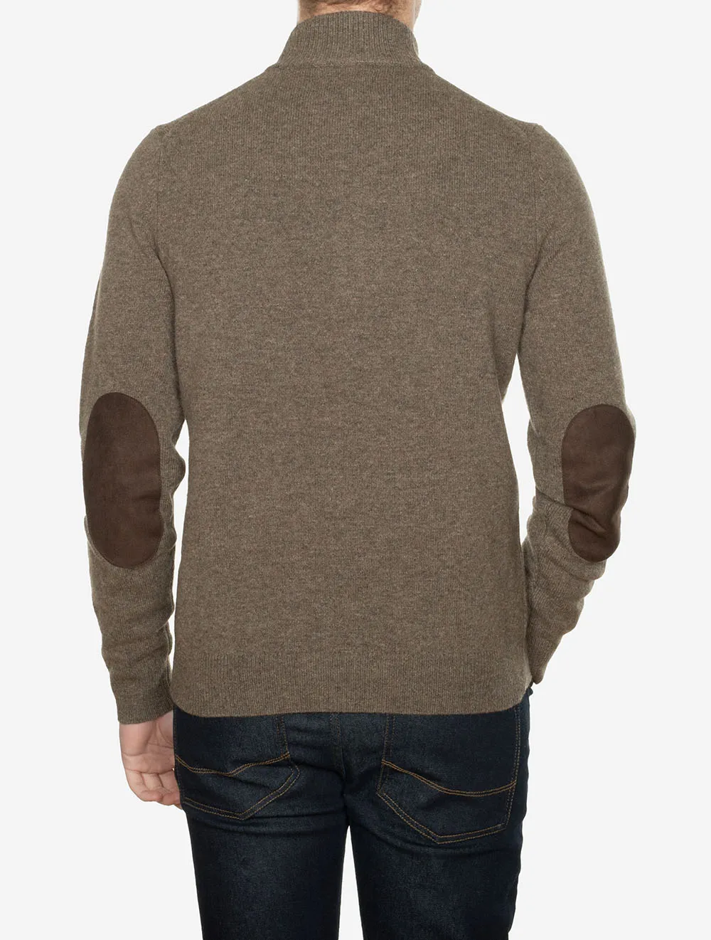 Essential Patch Half Zip Dark Stone