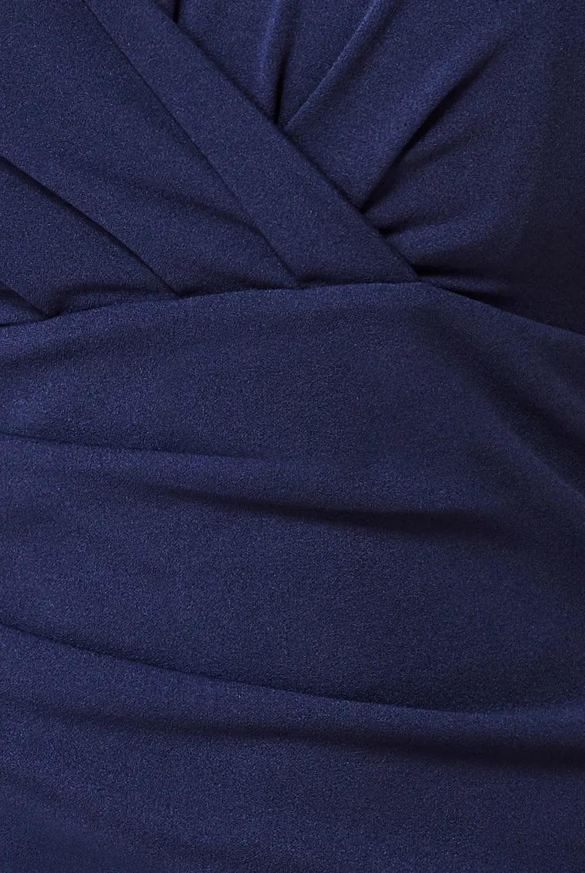 Goddiva Bardot Pleated Jumpsuit