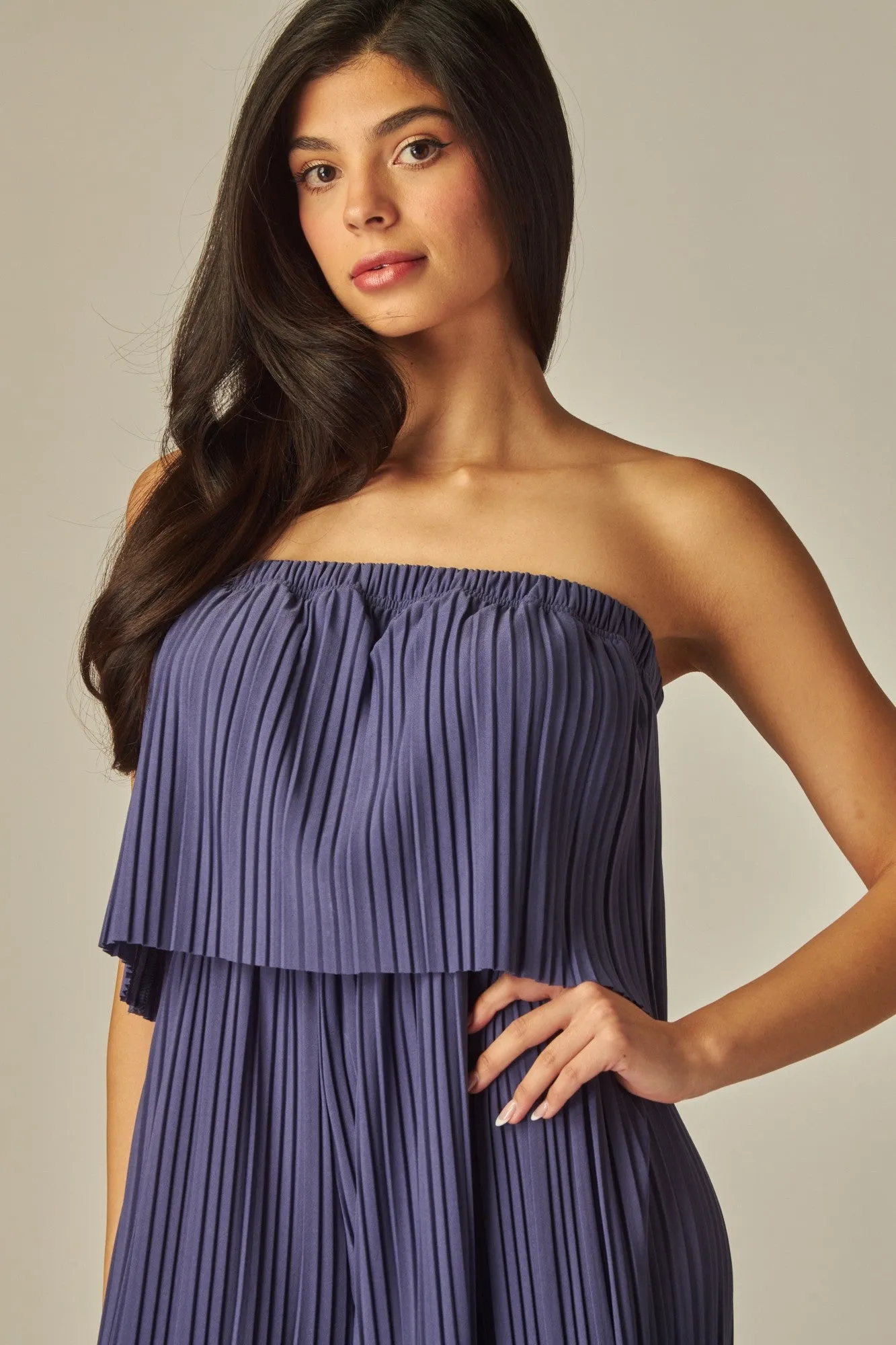 HLB Pleated Jumpsuit - Dusk
