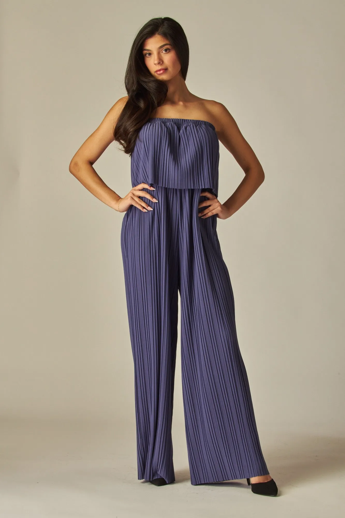HLB Pleated Jumpsuit - Dusk