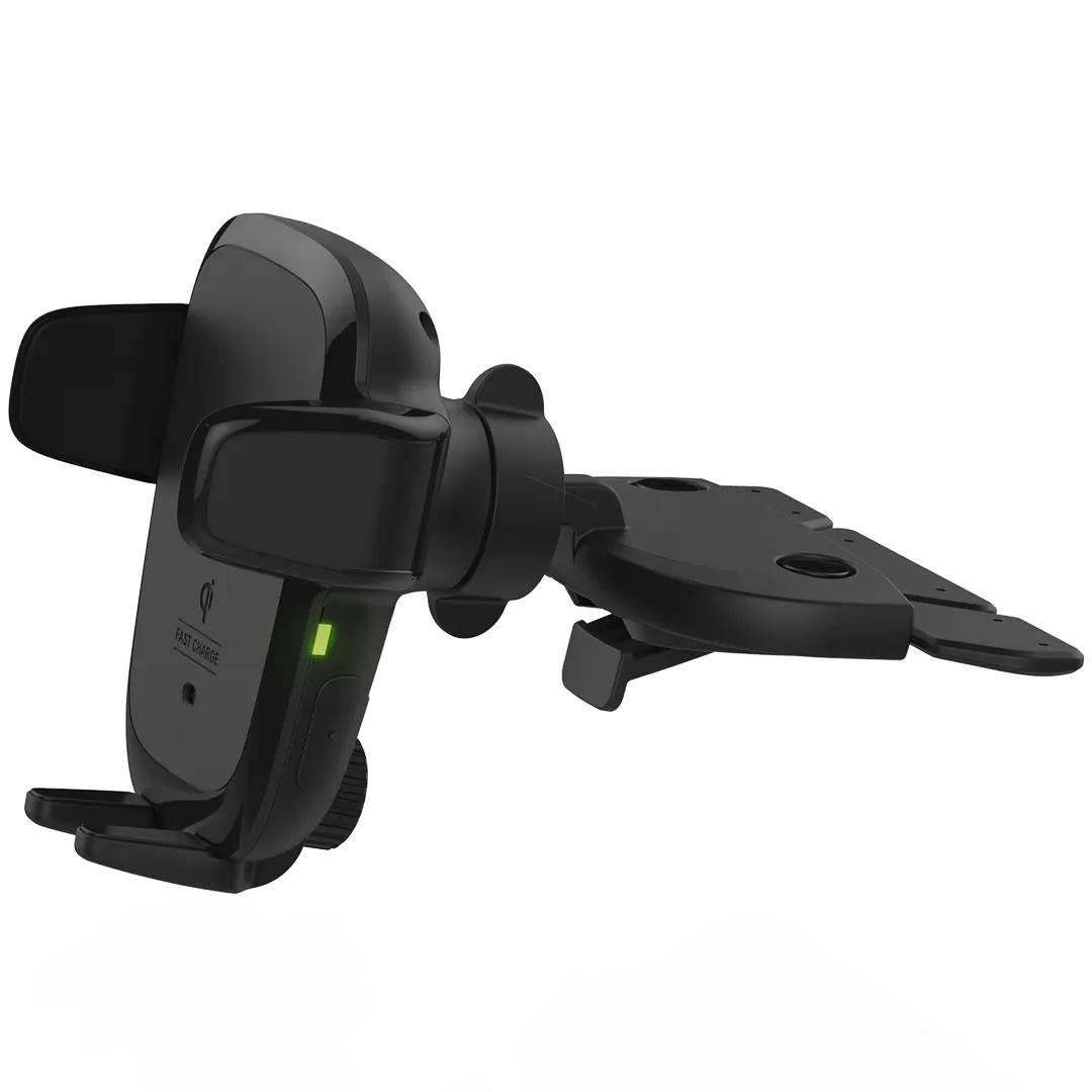 IOTTIE Auto Sense Automatic Wireless Charging CD/Air Vent Mount - Black