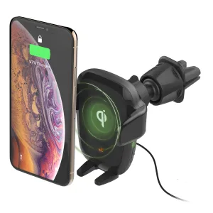 IOTTIE Auto Sense Automatic Wireless Charging CD/Air Vent Mount - Black