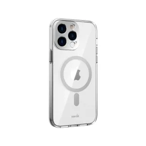 MOSHI iPhone 14 Pro Max - iGLAZE Case with MagSafe & Cam Cover - Silver