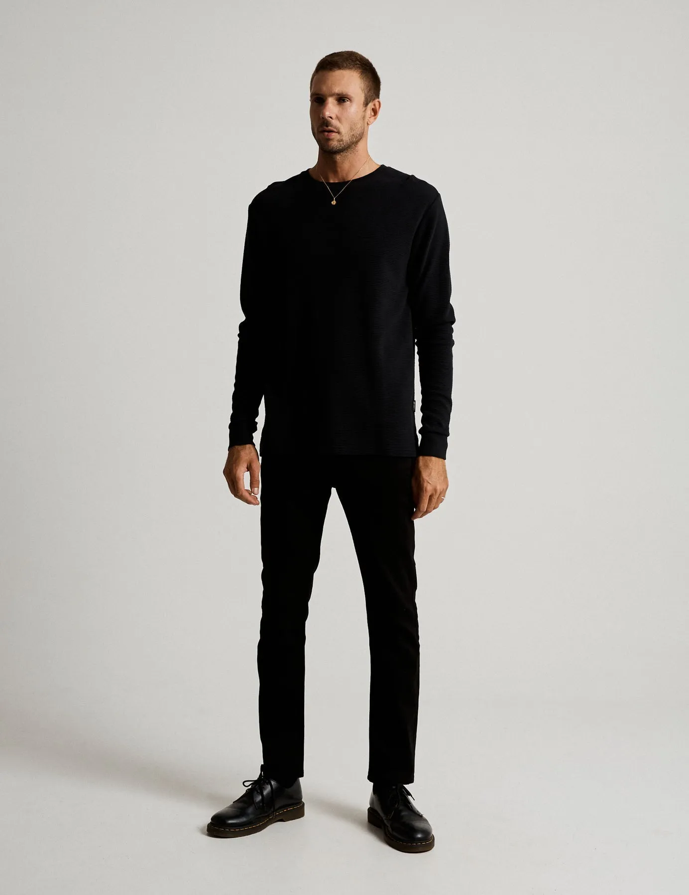 MR SIMPLE Smith LS Waffle black