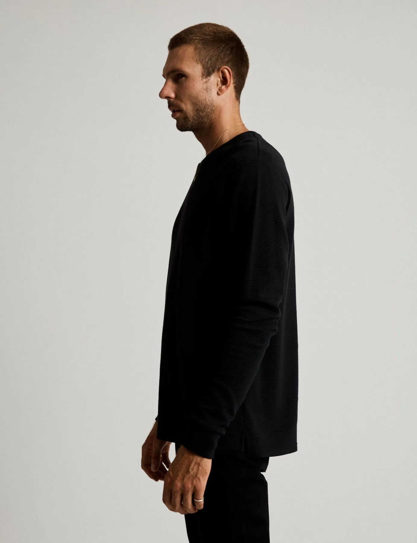 MR SIMPLE Smith LS Waffle black