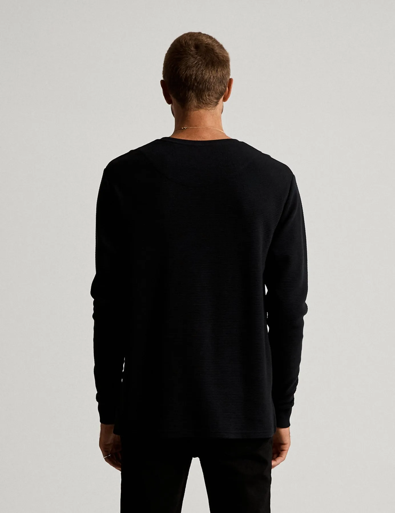 MR SIMPLE Smith LS Waffle black