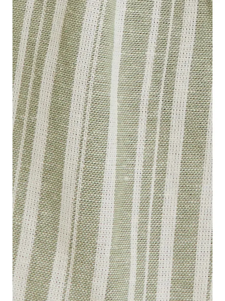 NB Ruffle Hem Wide Leg Stripe Jumpsuit