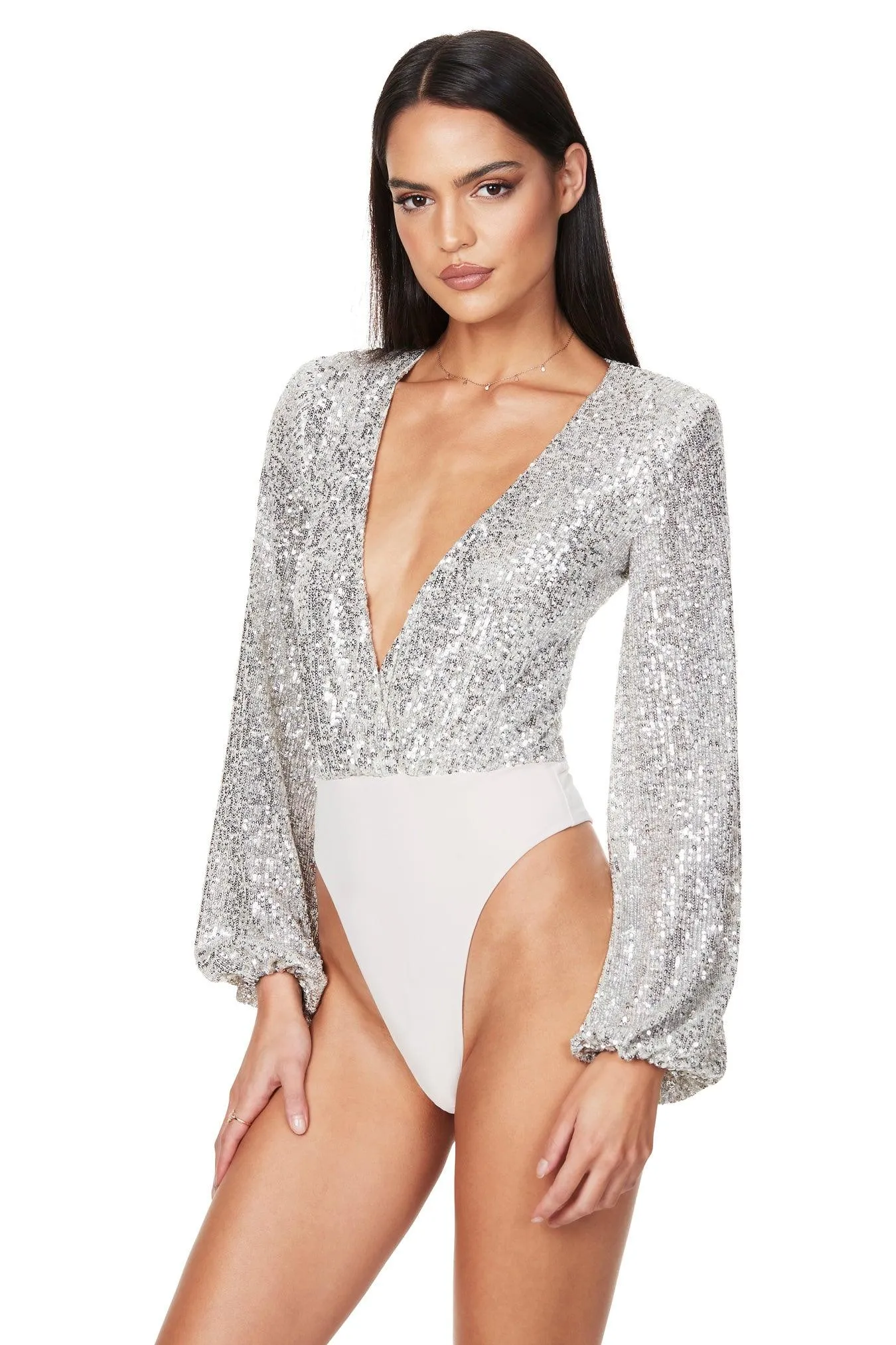 Nookie Gisele Bodysuit - Silver