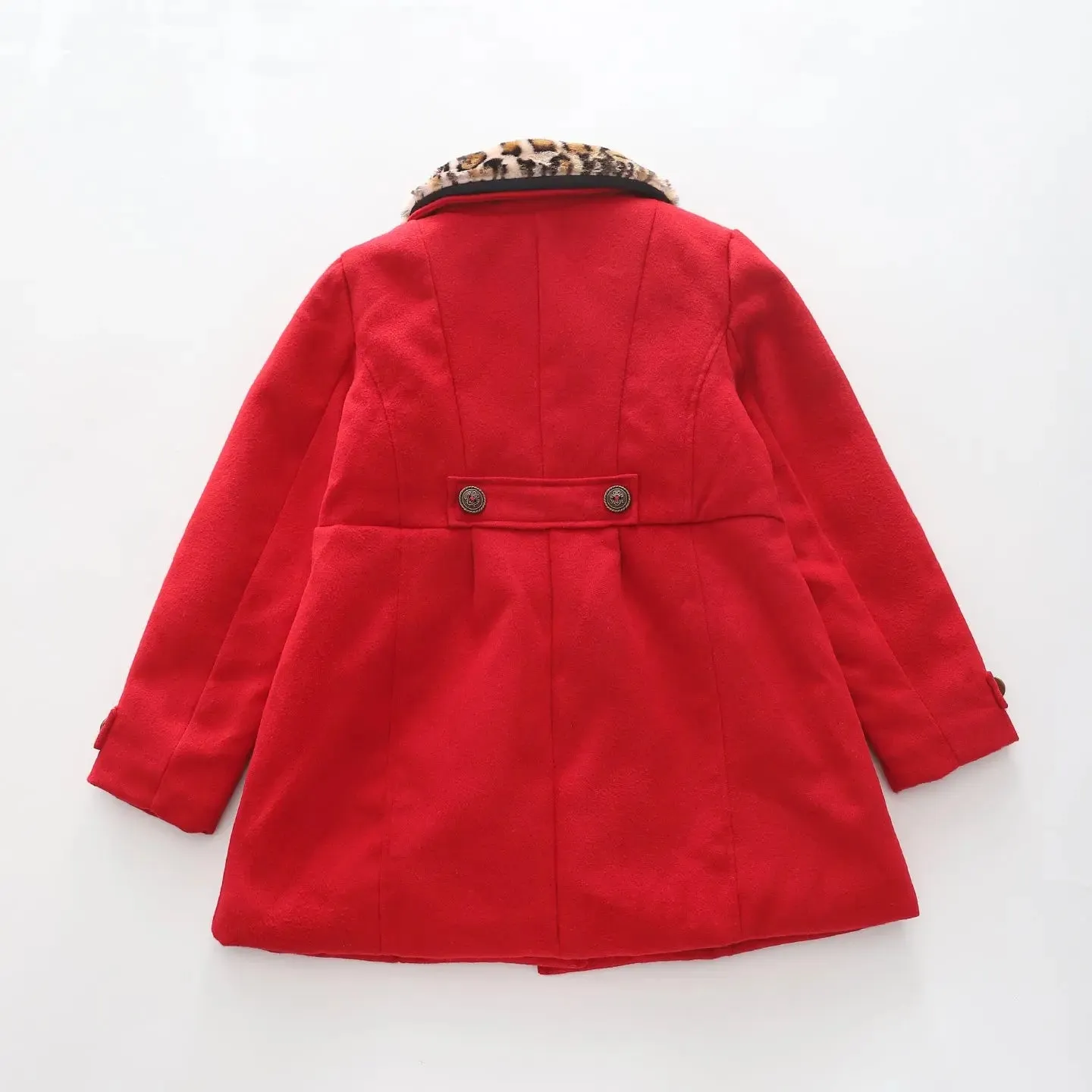 Racing Red, Junior Girls Peacoat