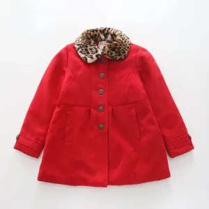 Racing Red, Junior Girls Peacoat
