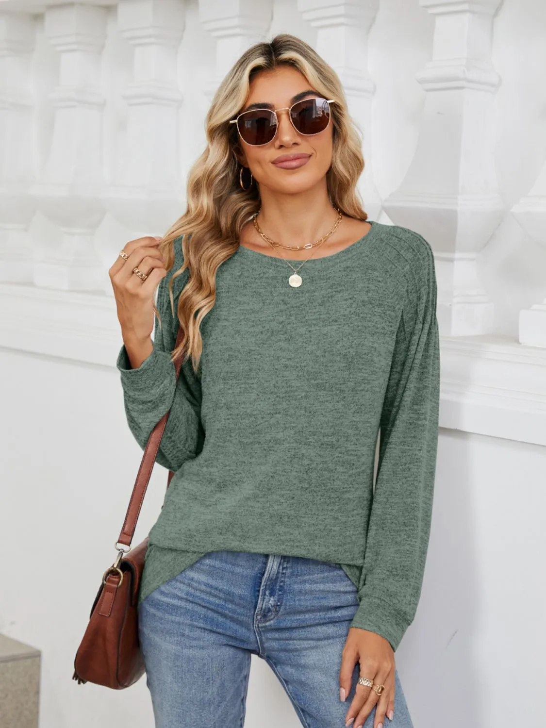 Round Neck Long Sleeve T-Shirt