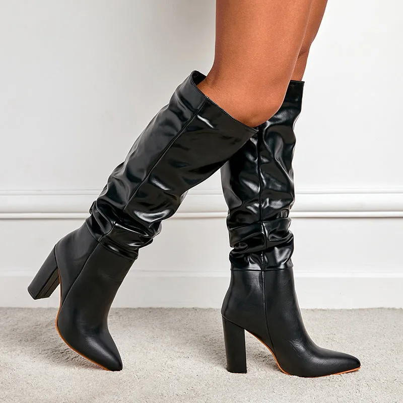 Sleek Strut Knee-High Boots