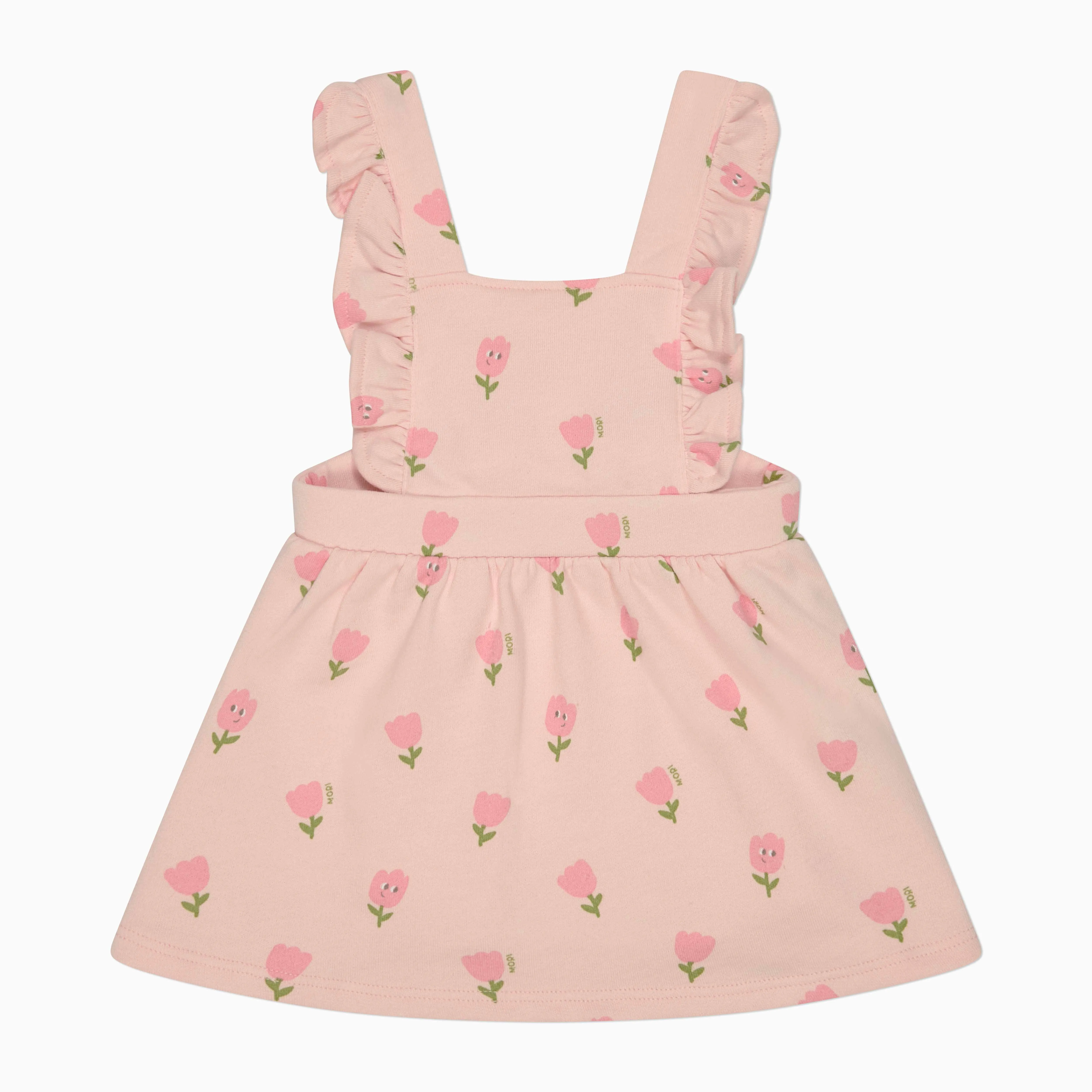 Tiny Tulips Pinafore Dress & Rollneck Bodysuit Outfit
