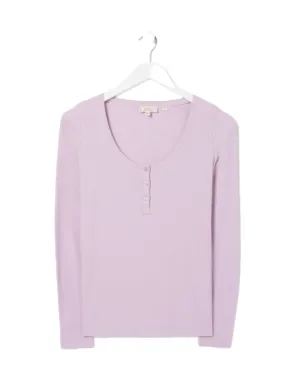 Women's Long Sleeve Ria Scoop Neck T-Shirt in Purple