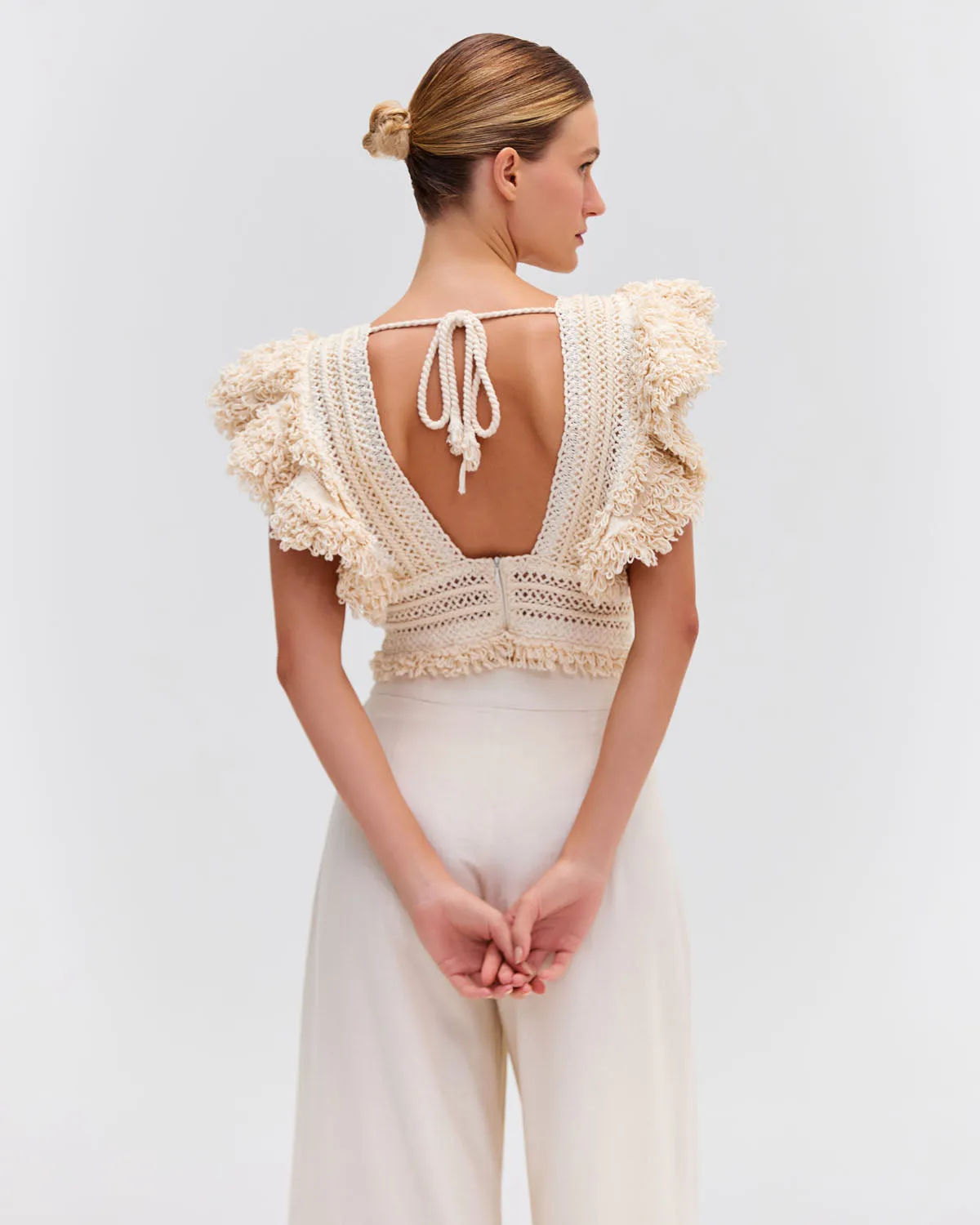 WOVEN TRIM BODYSUIT (RUNWAY)